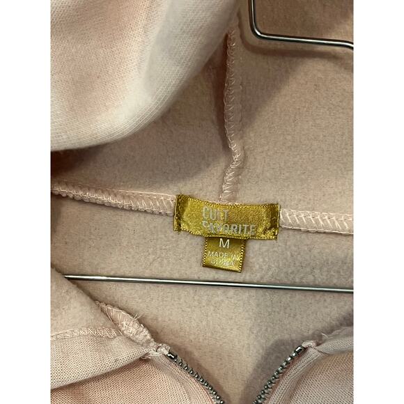Cult Favorite Pink Full Zip Hoodie Womans M (8-10) - Picture 3 of 3